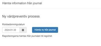 hämta ny från journal